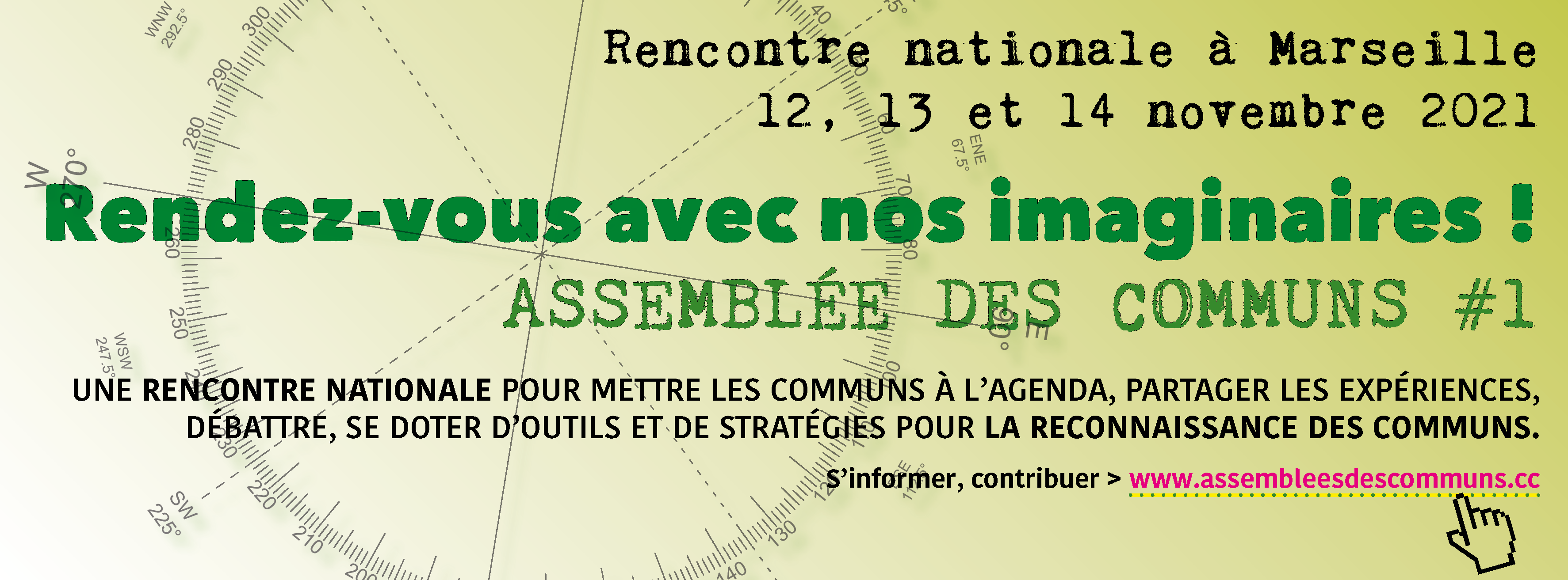 Assemblée des communs – Rendez-vous avec nos imaginaires – Marseille – 12 au 14 novembre 2021